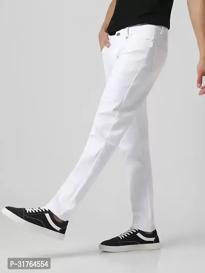 Mevan Regular Fit Denim White Plain Jeans-thumb5