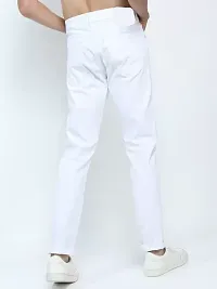 Linaria Straight Fit Denim White Plain Jeans-thumb1