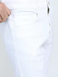 Linaria Straight Fit Denim White Plain Jeans-thumb2