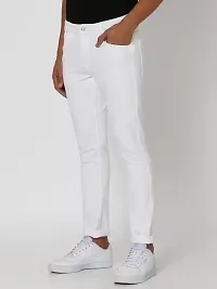 Linaria Sim Fit Denim White Plain Jeans-thumb2