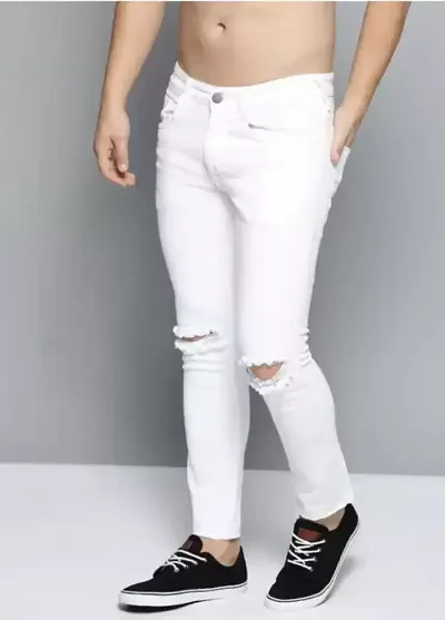 Premium Quality White Lowest Price Jeans For Men