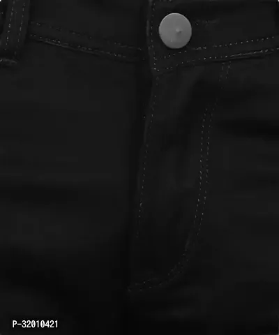 Mevan Tapered Fit Denim Black Plain Jeans-thumb3