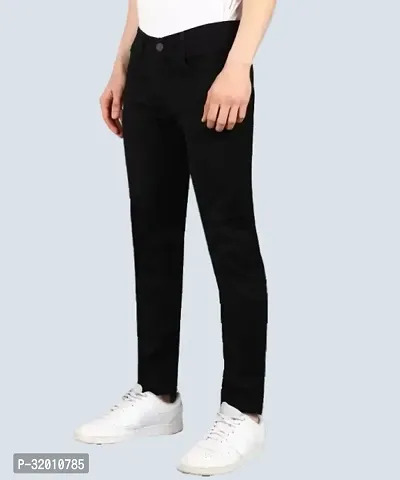 Mevan Slim Fit Denim Black Plain Jeans-thumb0