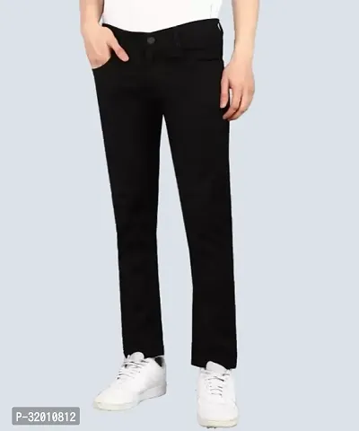 Mevan Slim Fit Denim Black Plain Jeans