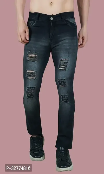 Linaria Slim Fit  Denim Grey Rough Jeans