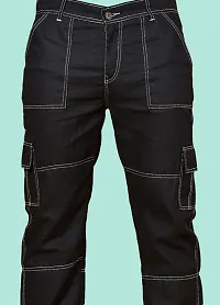 Mevan Regular Fit Denim Black White Pocket Jeans-thumb3