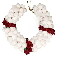 Hypebeast Mogra Fragrance Artificial Hair Juda Gajra (Plain) Hair Accessory Set Garland Juda Decoration Phool Gazra for Women, Juda Bun Realistic Hair(red,White) (pack of 2)-thumb1