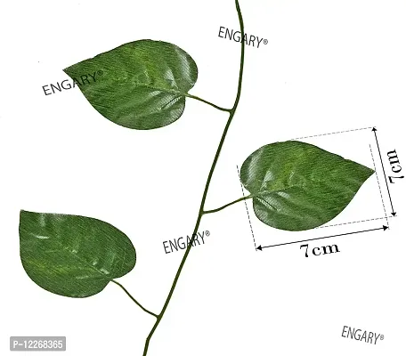 ENGARY? Artificial Garland Fix Money Plant Leaf Creeper Wall Hanging Home Decor | Speacial Ocassion Decoration | Festival Theme Decorative | Length 6 Feet Pack (6 Strings)-thumb3