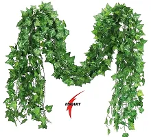 ENGARY? Artificial Ivy Garlands Leaves Greenery Hanging Vine Creeper Plants (Green, Pack of 6 Strings,6.7 feet Each)-thumb4