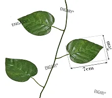 ENGARY Artificial Money Plants for Home Decoration, Wall Hanging Decor, Grass Creeper, Tree Leaf - Pack of 5 (Green, 6 ft)-thumb1