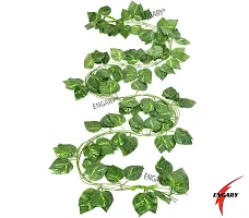 ENGARY? Artificial Garland Fix Money Plant Leaf Creeper Wall Hanging Home Decor | Speacial Ocassion Decoration | Festival Theme Decorative | Length 6 Feet Pack (6 Strings)-thumb3