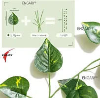 ENGARY ??Home Decor Artificial Creeper Money Plant Leaf Garland Wall Hanging Festival Theme Decorative - Length 6 Feet - Pack 6 - Green-thumb3