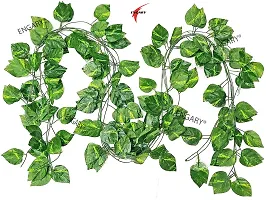 ENGARY? Artificial Garland Fix Money Plant Leaf Creeper Wall Hanging Home Decor | Speacial Ocassion Decoration | Festival Theme Decorative | Length 6 Feet Pack (6 Strings)-thumb1