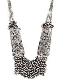 Muktagiri black polish german silver/oxidised necklace for women and girls-thumb3