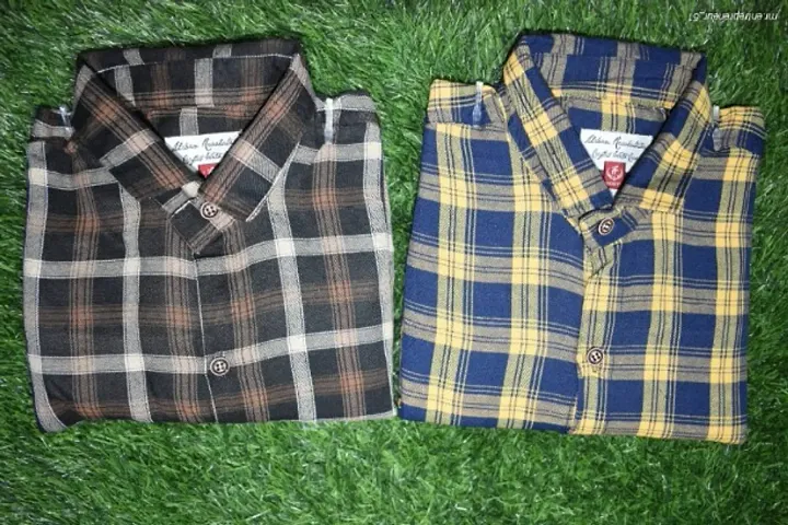 Combo checked Twill cotton shirts