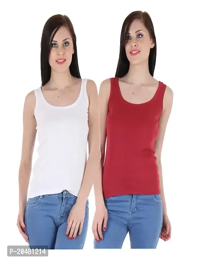 Stylish Multicoloured Cotton Solid Regular Camisoles For Women