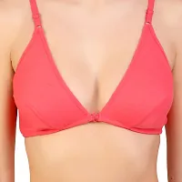 Stylish Multicoloured Cotton Solid Non Padded Bras For Women Pack Of 3-thumb3