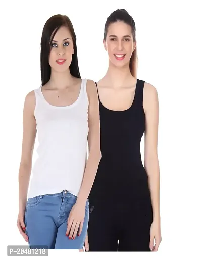 Stylish Multicoloured Cotton Solid Regular Camisoles For Women-thumb0