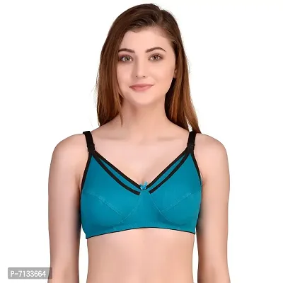 Stylish Fancy B Cup Poly Cotton Feeding Bra For Women Set Of 2-thumb2