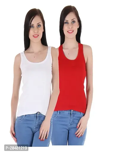 Stylish Multicoloured Cotton Solid Regular Camisoles For Women