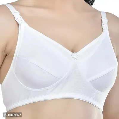 Desiprime Women Stylish Non Padded B Cup Feeding Bra 36 White-thumb4