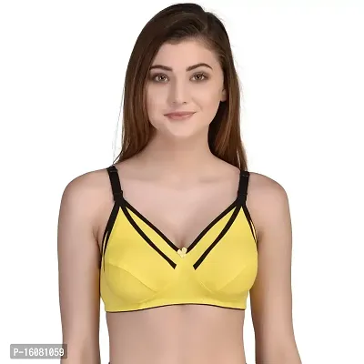 Desiprime Women Stylish Non Padded B Cup Feeding Bra 44 Yellow-thumb2