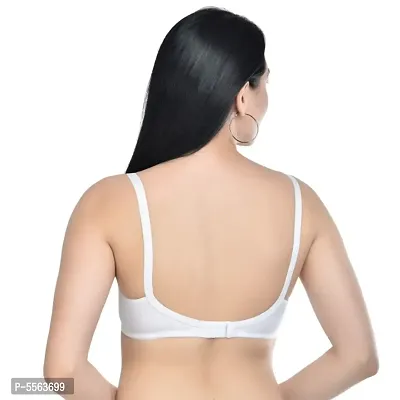 Needytime Poly Cotton C Cup Feeding Bra- White-thumb3