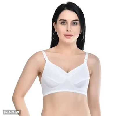 Needytime Poly Cotton C Cup Feeding Bra- White-thumb4