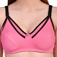 C Cup Cotton Blend Feeding Bra Set of 2 (Blue/Pink)-thumb4