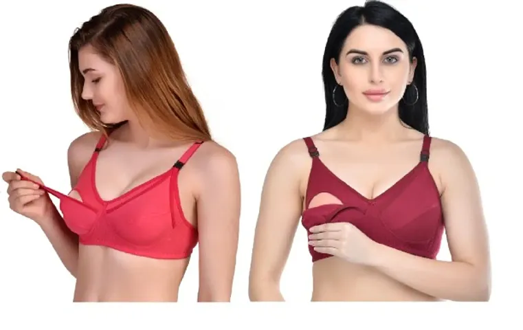 Desiprime B Cup Non Padded Feeding Bra Set of 2