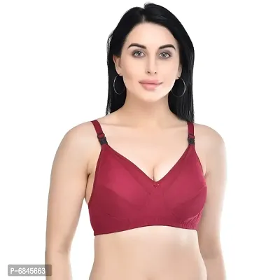 Stylish Cotton Blend  B Cup Non Padded Feeding Bra Set of 2-thumb2