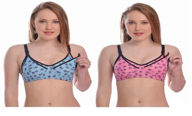 Zourt B Cup Non Padded Feeding Bra Set of 2