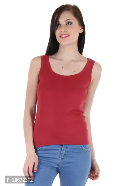 Stylish Multicoloured Cotton Solid Regular Camisole For Women-thumb0