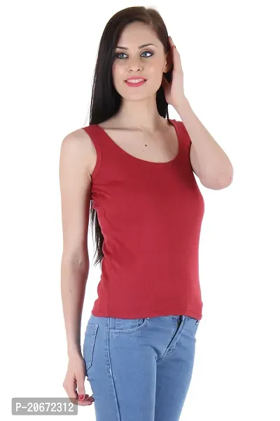 Stylish Multicoloured Cotton Solid Regular Camisole For Women-thumb3