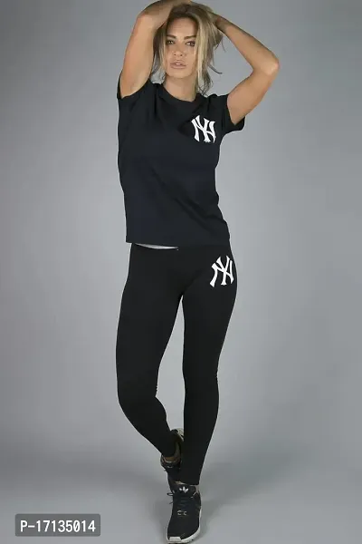 Ladies sports and gym  wear active  t shirt and tighty set