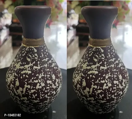 Classic Wooden Pot For Home, Office Decoration And Gift Item 9Inch Vase-thumb0