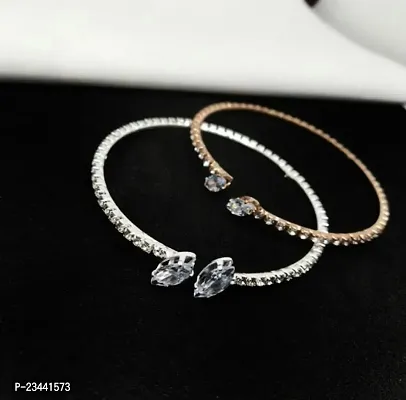 Trendy Rhinestone Bracelet For Girl  Women ( PACK OF 2 )-thumb0