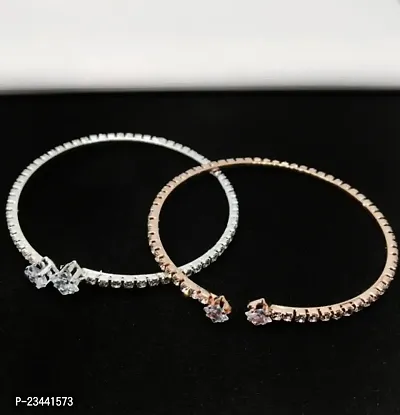 Trendy Rhinestone Bracelet For Girl  Women ( PACK OF 2 )-thumb2