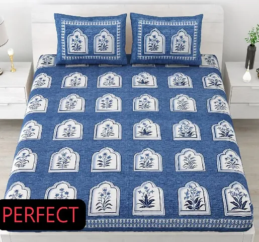 New Arrival Comfortable Cotton Printed Double Bedsheet