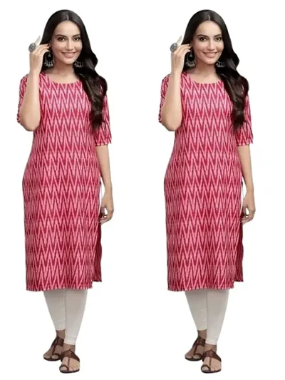 Trendy Crepe Straight Kurta Combo For Women Pack Of 2