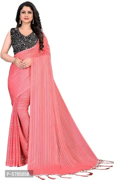 New Trendy Chiffon Solid Saree with Blouse piece