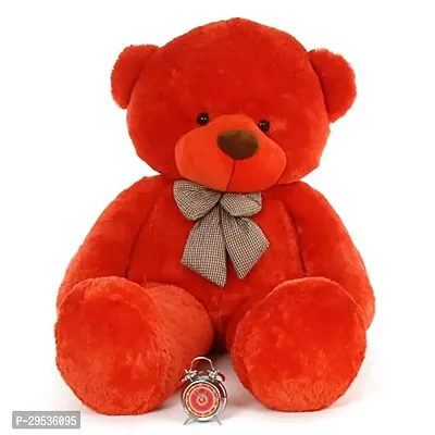 Fluffy Red Polyester Teddy Bear Soft Toy For Kids 2 Feet-thumb0