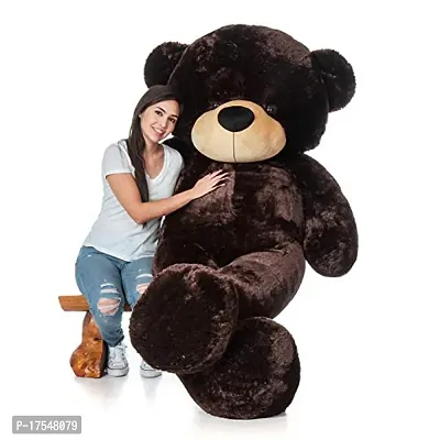 MakeuWish Cute Teddy Bear for Kids and Girls for Birthday, Soft Teddy for Gift 3 Feet Dark Brown Attractive for Gift-thumb3