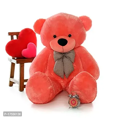 Truelover Soft Toy Teddy Bear Cute Loveable Gifts for Kids and Girls, anniversarry Gift for Wife 4 feet Light Red New Edition for Gifting-thumb0