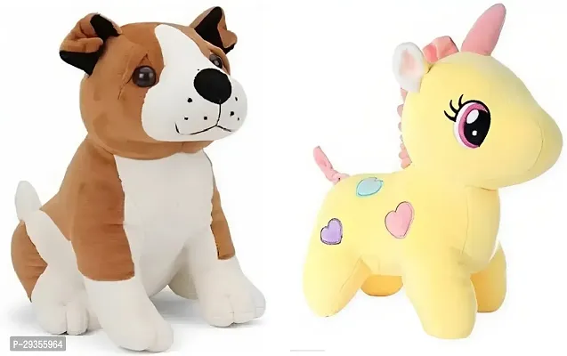 Classic Multicoloured Animal Soft Toys Pack Of 2