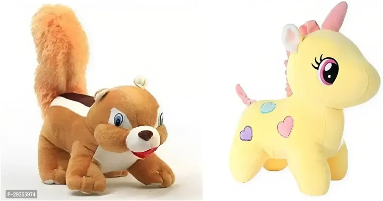 Classic Multicoloured Animal Soft Toys Pack Of 2