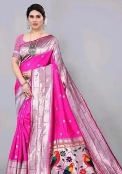 Classic Art Silk Saree with Blouse piece