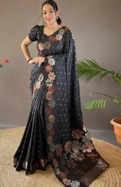 Stylish Art Silk Saree with Blouse piece For Women