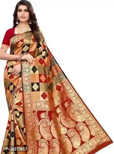 Stylish Multicoloured Art Silk Printed Saree with Blouse piece For Women