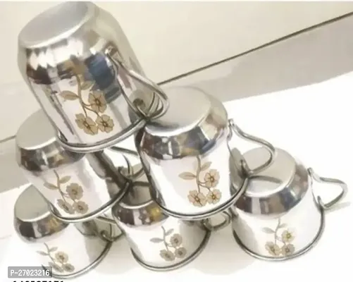 Stainless Steel Tea Cup Set Of 6 Pc-thumb0